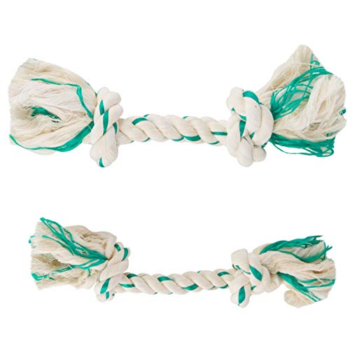 Booda Fresh N Floss 2 Knot Bone Rope Dog Toy, Large, Spearmint (291182) #TOP6