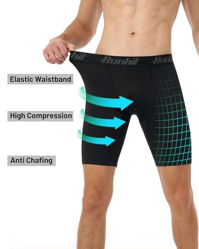 Runhit Men's Compression Shorts with Pockets Athletic Running Spandex Shorts Sports Workout Performance Base Layer Underwear4