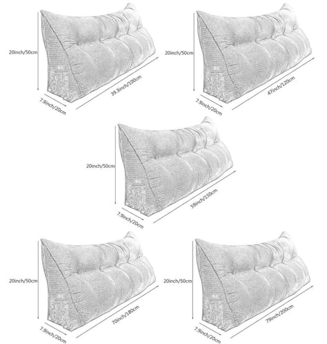 Grand coussin de tête de lit 100 cm coussin de chevet de lecture dossier vert - 3