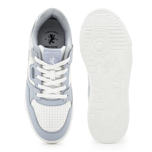 Image of Red Tape Women's Sneakers White Lilac Pu TPU Round Toe Lace-Up