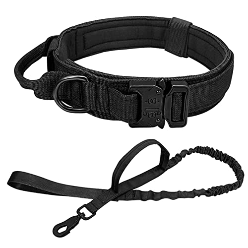 Militärische Taktische Hundekragen Elastische Bungee-Leine Kragen Nylon-Haustierkragen Große Hunde Trainingskragen Cover