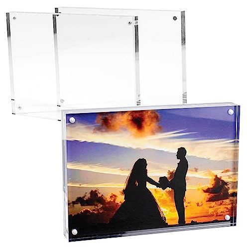 Mammoth DuraClear Cadre Acrylique 13x18 - Sans Cadre, Design Épais - Idéal pour Portraits, Impressions d'Art, et Événements Mémorables