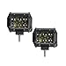 DiGo 2Pcs 18w 4x4" 4D Cree LED Work Light Bar Flood Spot Beam Offroad Van 12V 24V 4x4 4WD ATV Truck Motorcycle Boat Tractor LED Work Lamp