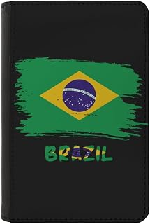 Brazil Brazilian Flag Passport Holder Cover Wallet Case Novelty PU Leather with Card Slot Travel Accessories Protector for Women Men