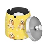 Facile à nettoyer : le cendrier avec couvercle pour cigarettes a une broche amovible au milieu pour vous aider à tenir vos cigarettes et éteindre les mégots. Le couvercle aide à cacher les odeurs. Lorsque vous voulez nettoyer, il suffit de visser la broche.