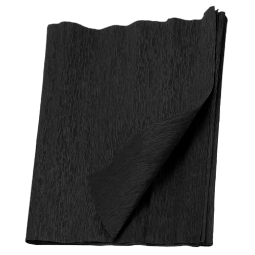 Image of MECCANIXITY Crepe Paper Roll 7.5ft Long 20 Inch Wide for Wedding Ceremony Various Large Festivals Decoration, Black