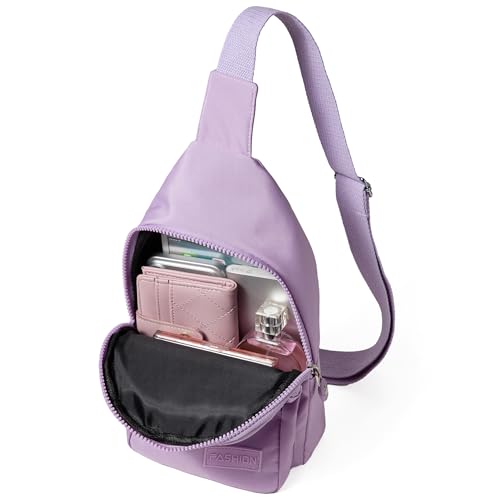 Image of Banelu Small Sling Backpack Crossbody Bags for Women, Small Sling Bag Cross Body Bag Crossbody Purses - Purple