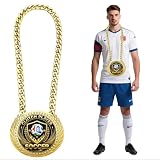 Goutoports Clutch Player Soccer MVP Chain, 6" Giant Gold Universal Award Medal, The Pressure Player Prize in Gift Box for Tournament MVP & Finals Hero 2026 World Cup Style Party Prizes
