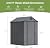 Patiowell 4x6 FT Plastic Outdoor Storage Shed with Floor, Resin Outside Shed with Lockable Door and Vents, Garden Sheds for Backyard, Patio, Lawn Mower, Dark Grey