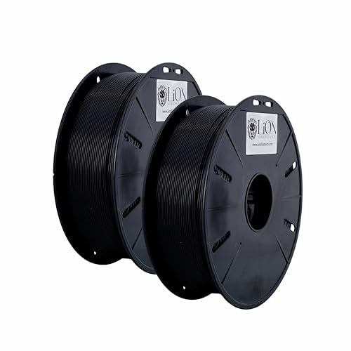 LiON 3D Printing Filaments Black PLA Filament Premium 3D Printer Filament 1.75mm Dimensional Accuracy +/- 0.03mm Net Weight- 1 KG Spool