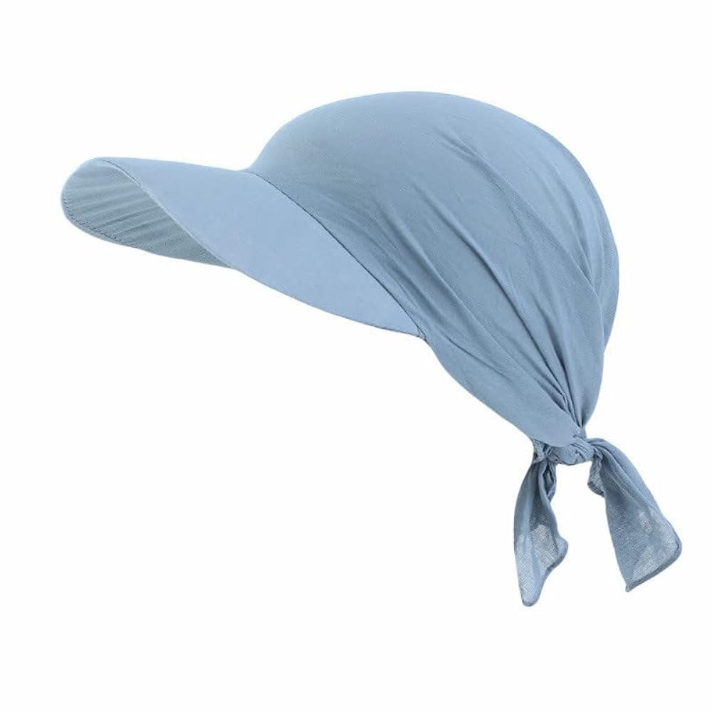 帽子 SILK SCARF CAP/ NAVY 4 Pieces Womens Brim Bandana Scarf Cap Sun Visor with Pre