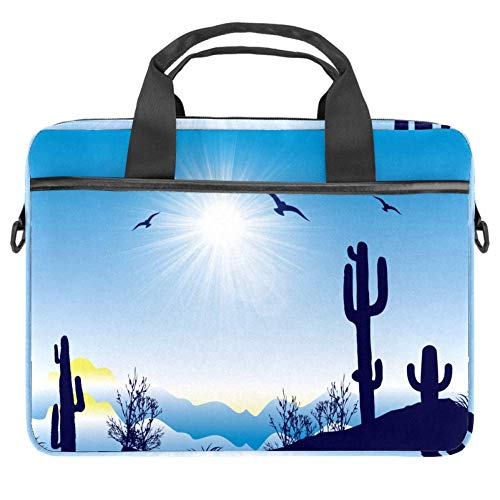 Sacoche pour ordinateur portable 14,5 pouces Kerala Backwater Boat River Plam Tree Pattern Housse de transport pour ordinateur portable professionnel ou scolaire multicolore 4 11*14.5in