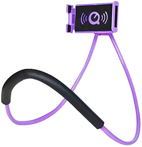 Moxamo Universel Support de Téléphone Portable,Universel Support Telephone Portable Cou Paresseux Flexible Portable Chaîne pour Les appareils Mobiles 4-7.0 Pouces Smartphone Bureau Réglable (Mauve)