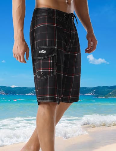 Mens Swim Shorts Lightweight Long Tropical Board Shorts with Mesh Liner3