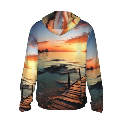 Chaqueta para hombre con protección solar UPF 50+ manga larga con capucha miniatura 7