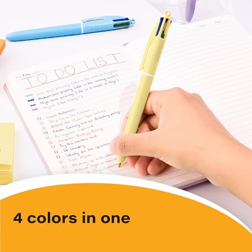 BIC 4 Color Pastel Ballpoint Pen with 1.0 mm Medium Point, 12-Count - image 2