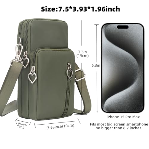 Image of JANKS Small Crossbody Bag for Women - Mini Phone Purses with Crossbody Strap and Wallet - Nylon Arm Bag