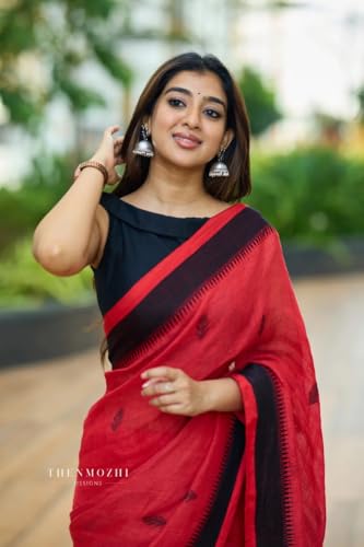 Image of Pure Silk Linen Saree - Minimalist Stripes for Office & Casual Wear