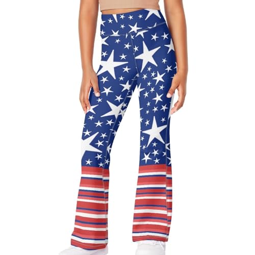 Image of Girls Flare Leggings 5-14T Cute Bell Bottoms for Girl Yoga Pants for Gym