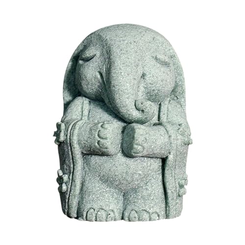 DXEHSEUY Statuetta a forma di monaco giapponese, a forma di teiera, per armadietto, ufficio, libreria, elefante