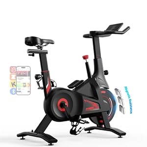 Bluearth Hometrainer Fahrrad, leise Magnetischem Widerstand, max. 150KG,Indoor Spinning Bike für Cardio-Training zu Hause，verstellbarer Widerstand & Smart-App mit Immersivem Erlebnis und Live-Kursen