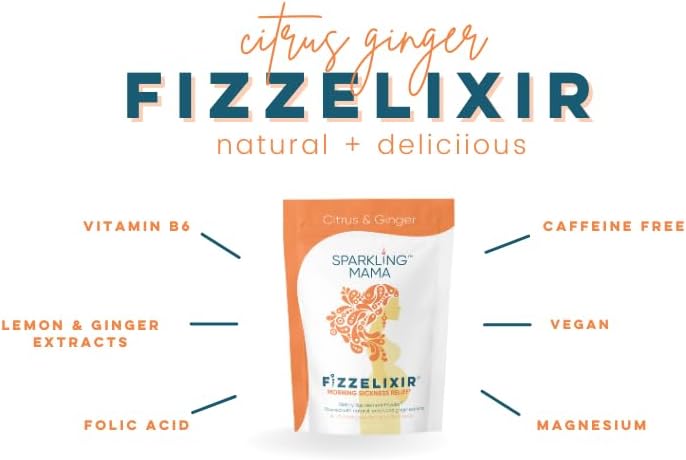 Miniatura 7 de Hecho en Estados Unidos. Mezcla de bebida efervescente que asienta el estómago ideal para el embarazo, especialmente el primer trimestre (vitamina