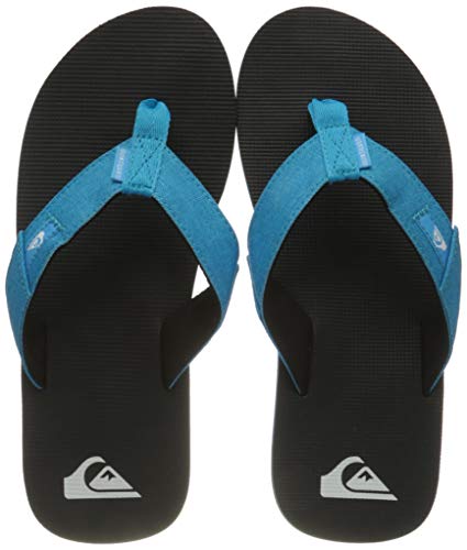 Quiksilver Molokai Abyss Youth, Chanclas, Azul y Negro, 38 EU