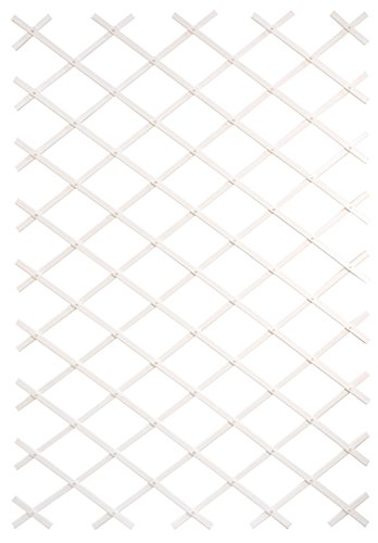 Verdemax 7549 2 x 1 m PVC Extensible Treillis – Blanc