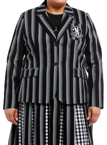 Wednesday Nevermore Academy Uniform Girls Blazer Plus Size Multi 2