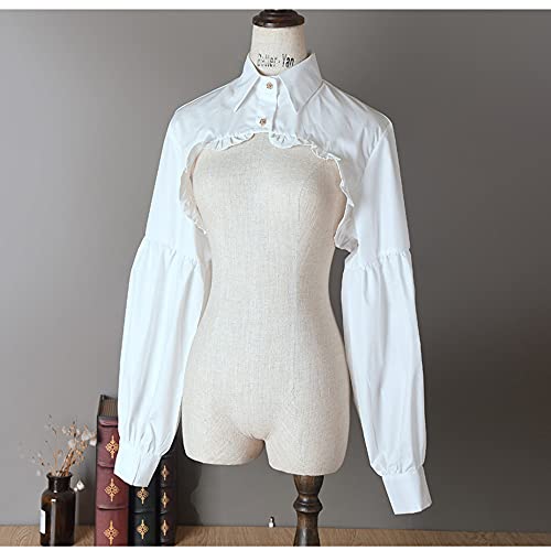 Detachable Dickey Collar Blouse False Collar Half Shirt Long Sleeve Cropped Crop Tops2