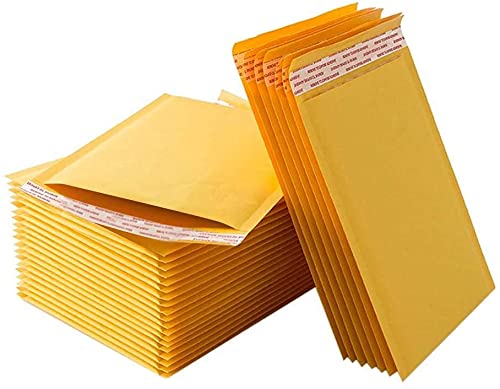 LIIT 25pcs A4 25cm X 35cm Kraft Paper Bubble Envelopes Bags Padded Mailers Shipping Envelopes Self Seal for Packaging Gold