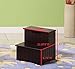 Kings Brand Dark Cherry Finish Wood Bedroom Step Stool With Storage