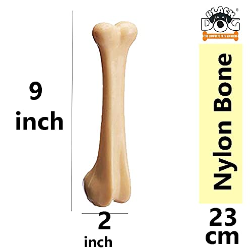 Image of BLACKDOG Nylon Hard Chew Bone Toys for Adult Dogs, Dog Toys, Aggressive Chewers Teething Toy (Size 23CM Large)