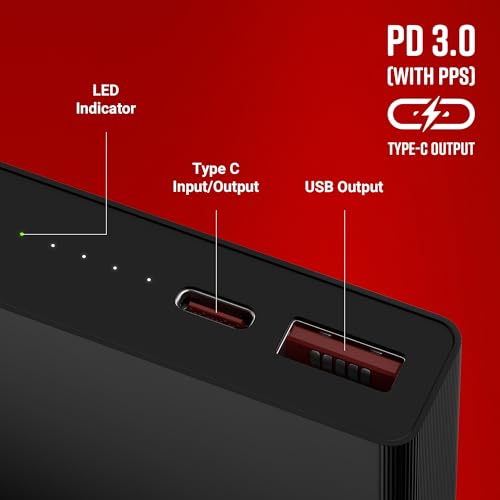 Image of ZEBRONICS EnergiTank 10MR1, Metal Power Bank, 10000 mAh, 22.5W Super Fast Charging PD 3.0 (PPS), Sleek & Stylish, Type C & USB Port, LED Indicator, for iPhone, Android, Tablets, Airpods (Midnight)