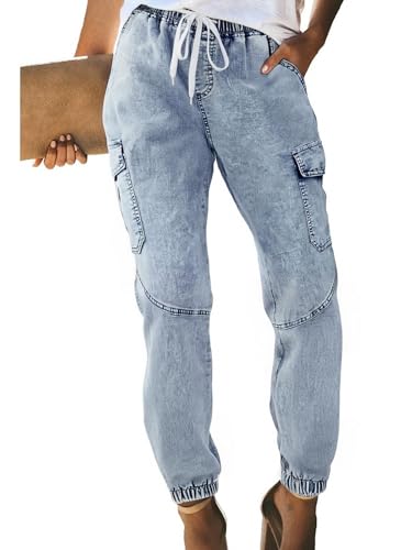 LBDLONGBIDA Women’s Jeans High Wasited Drawstring...