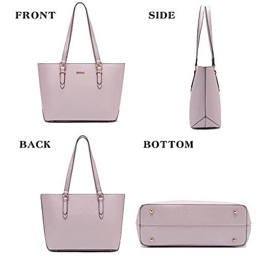 Image of Qiyuer Versatile Daily Purses with RFID Wallet for Women Tote Handbag Set | 3PCS, Fits 13 inch Tablet, Sturdy Vegan PU, Spacious, Work Use, Shoulder Satchel, Large Clutch Wallet, Makeup Bag, Ideal Gift