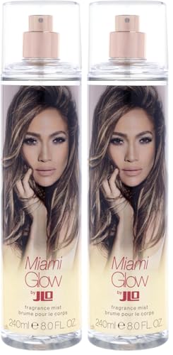 Jennifer Lopez Miami Glow Body Mist, A Sizzling, Sunny Light Fragrance for Women, 8Fl Oz (240ml) (Pack of 2)