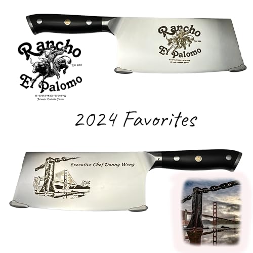 Image of Custom Chef Knife - Personalized Engraved 7 inch Cleaver, Corporate Gift, Real Estate Closing Gift, Retirement