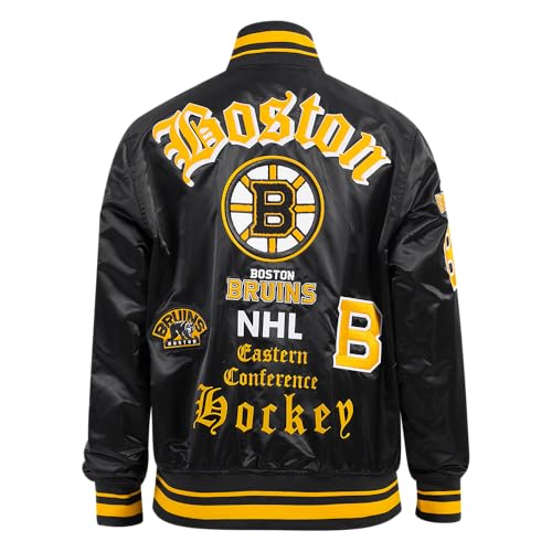 Image of Pro Standard Mens NHL Old English Satin Jacket