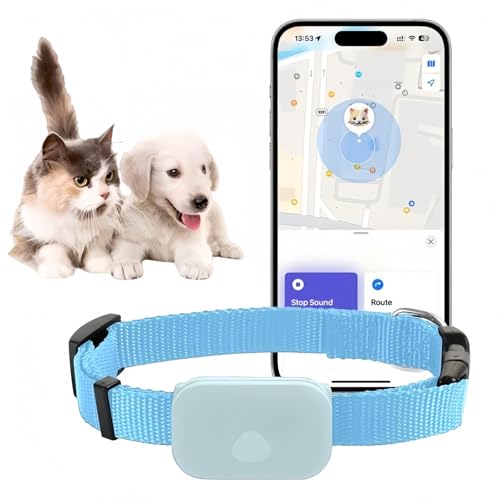 Generico Nuovo Localizzatore per Gatti, Collare GPS per Gatti di Piccola Taglia, localizzatore per Cani, localizzatore per Animali Domestici, nessun canone mensile, Compatibile con iOS/Android