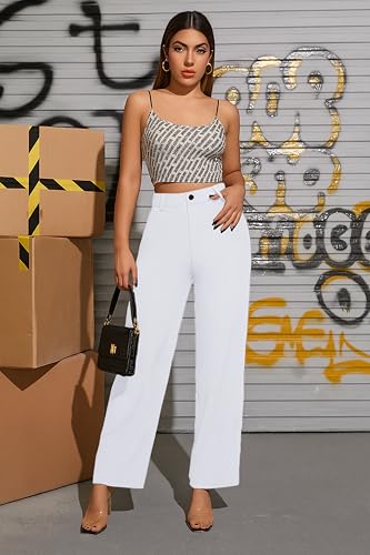 Image of Lycra Trouser for Women - Straight Fit Ankle Length Formal Pant for Office & Casual Wear, Classy Solid Pattern & Plain Design, Comfortable & Stretchable