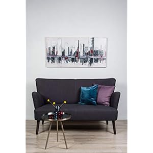 Mendola Art Handgeschilderd schilderij, bont, 60 x 120 cm