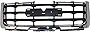 Evan-Fischer Grille Assembly Compatible with 2007-2013 GMC Sierra 1500 Chrome Shell/Painted Black Insert New Body Style