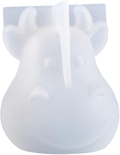 SEWACC Molde de silicona para animales de silicona, moldes de silicona para gomitas, resina de silicona para animales, artesanía, ganado, vaca,