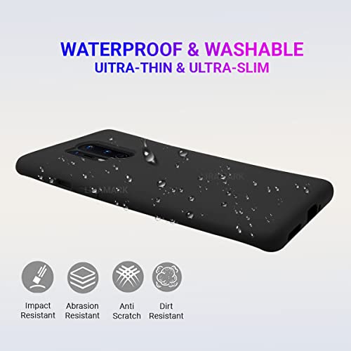 Image of LIRAMARK Liquid Silicone Soft Back Cover Case for OnePlus 8 Pro / 1+8 Pro (Black)
