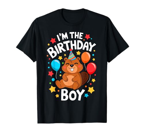 Disfraz de Beaver Birthday Boy con temática animal Camiseta