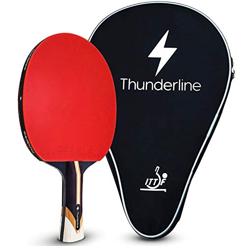 Thunderline 6 Star Premium Ping Pong Paddle - Bonus Professional Case - Advanced