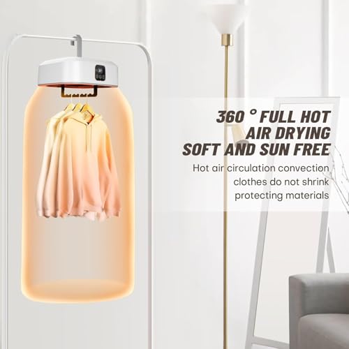 Image of Foldable Clothes Dryer Machine with Hot Air | Fast Drying Laundry Dryer for Clothes, Baby Clothes, Underwear, Towels & Travel, R8