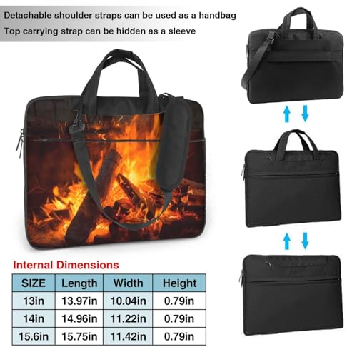 Bolso maletín para portátil Burning Firewoods unisex miniatura 4