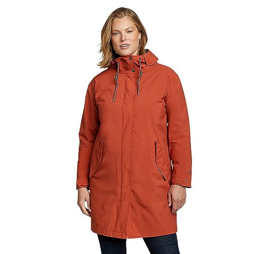 Eddie Bauer Women's Port Townsend Trench Coat, Red Clay, X-Large